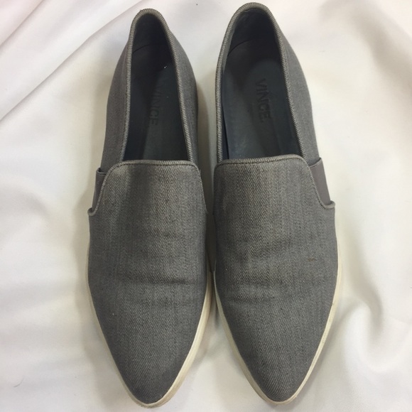 Vince Piece Denim Slip On Shoes Sz 6 - Picture 1 of 5